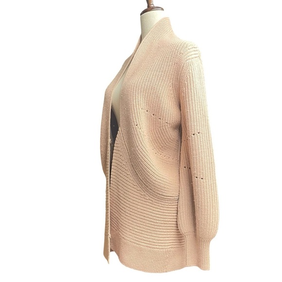 Aritzia Wilfred Darcey Cardigan Merino Wool Oversized Light Pink - Picture 3 of 13